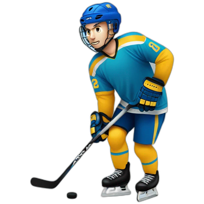 Roller hockey player emoji