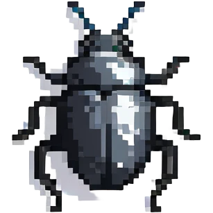 black bug flying emoji