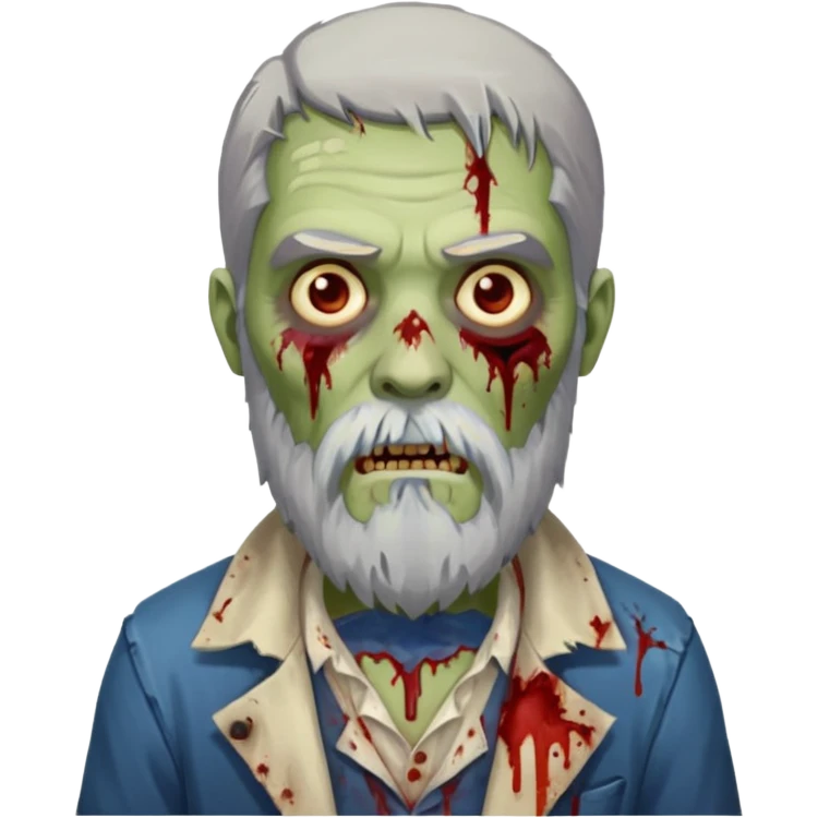 zombie with long beard emoji