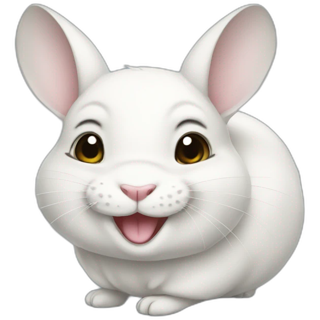 White Chinchilla with smile emoji