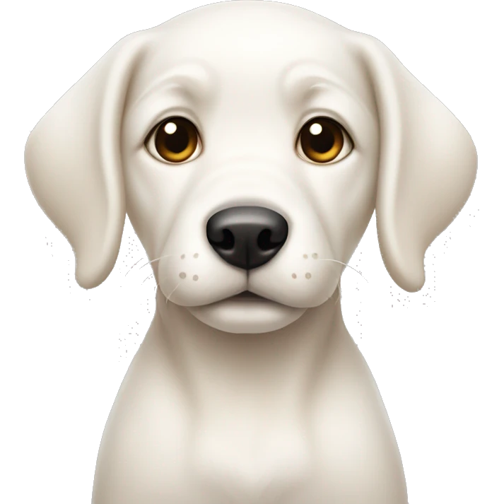 White puppy with biege ears  emoji