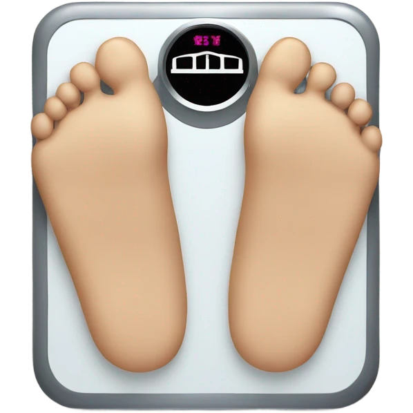 Man’s feet on square weight loss scale emoji