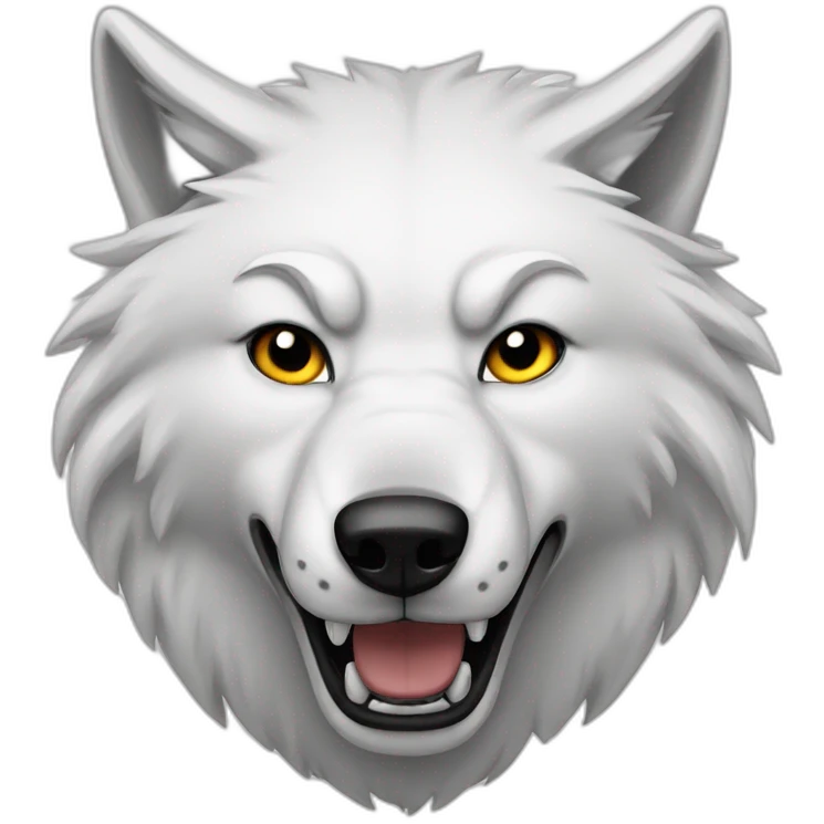  dangerousWhite wolf emoji