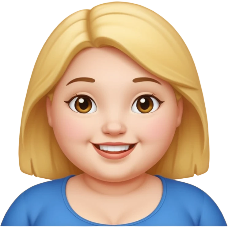 chubby girl posing for a picture emoji