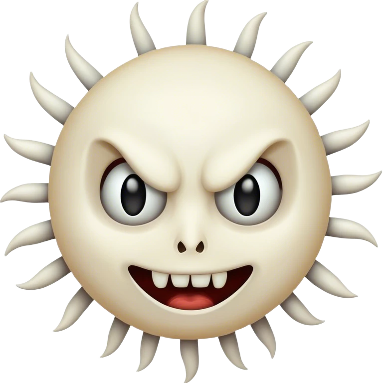 Scary face with booms  emoji