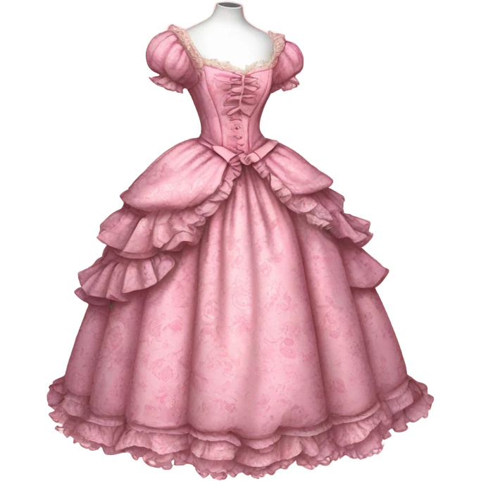 rococo dress pink emoji