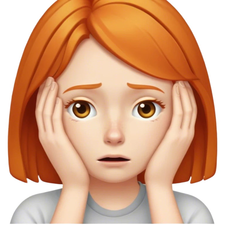 ginger girl facepalm emoji