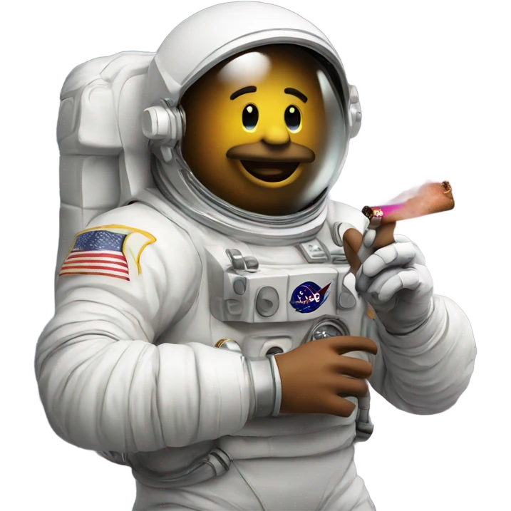 Astronaut with a cigar emoji