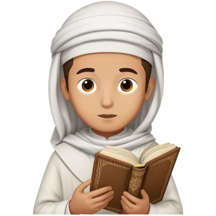 Reading quran boy emoji