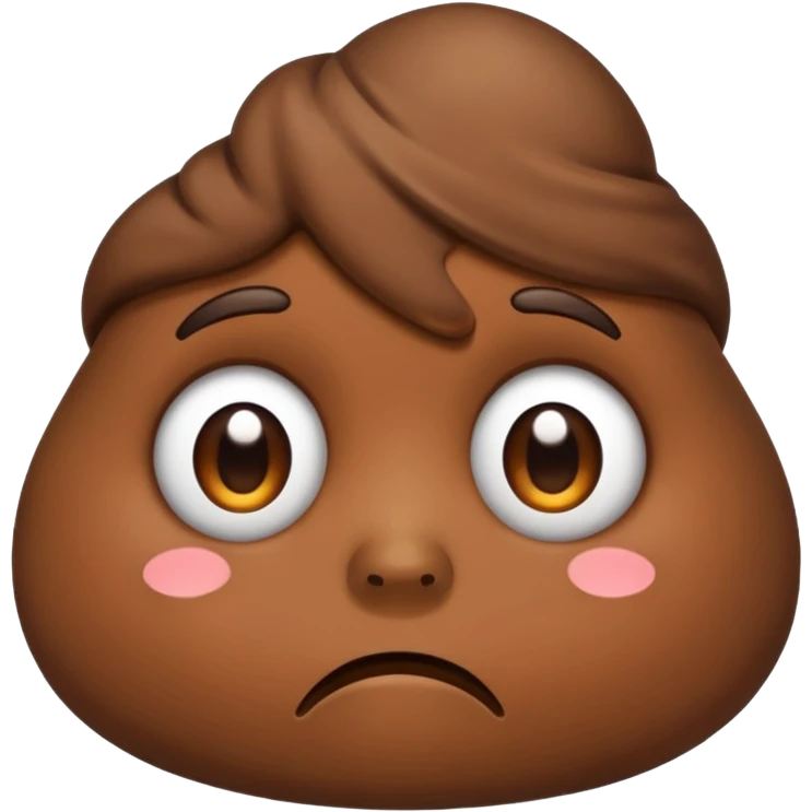 Sad poop face emoji