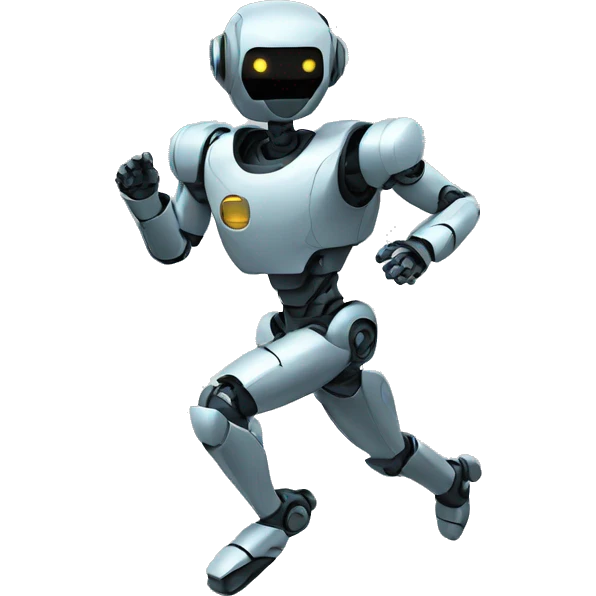 Robot running emoji