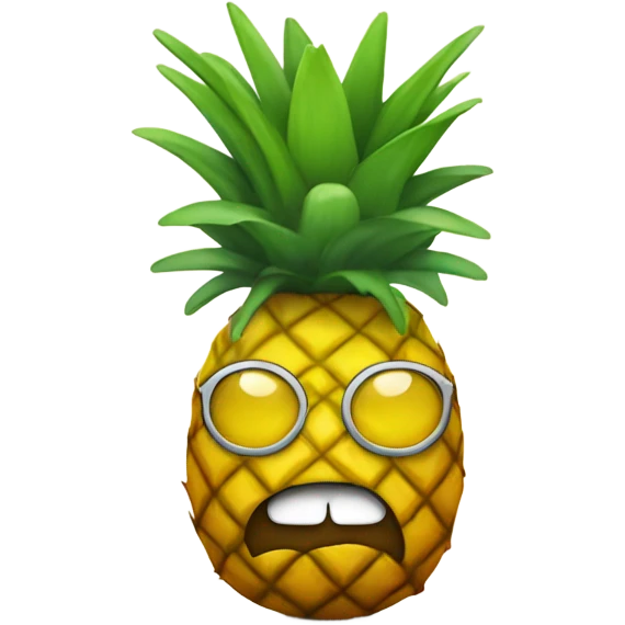 Pineapple wearing a crown emoji