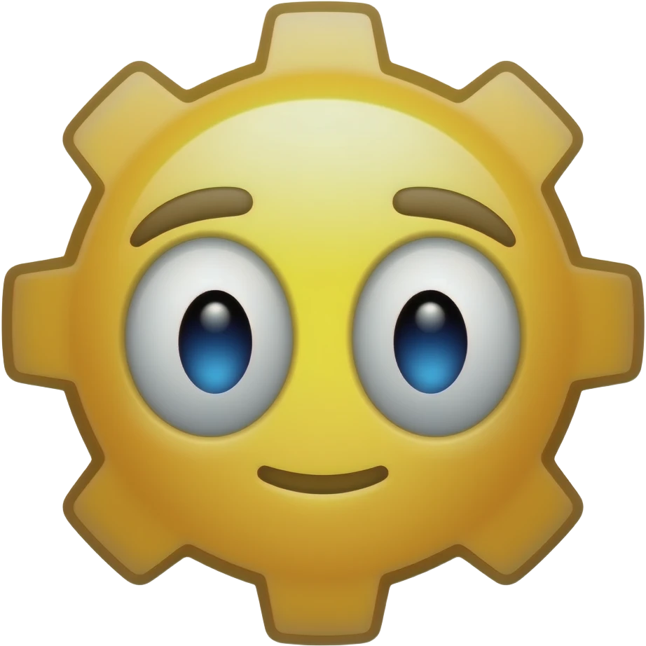 crea un emotiocno de represente engranajes emoji