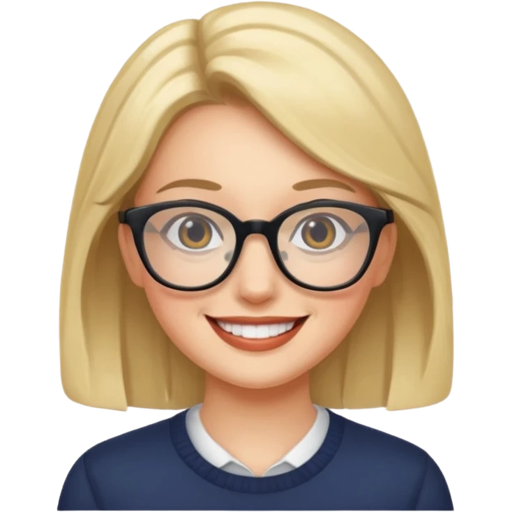 👩 with specs emoji