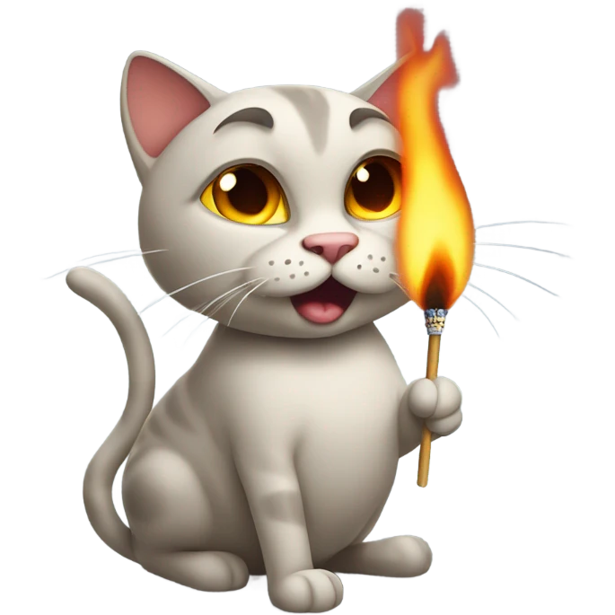 Arsonist cat emoji