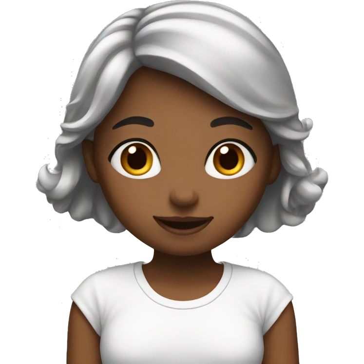 girl with sweet confort emoji