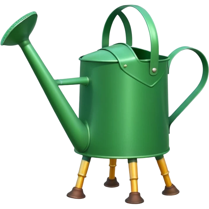 give me a watering can with legs. anthropomorphise the can emoji