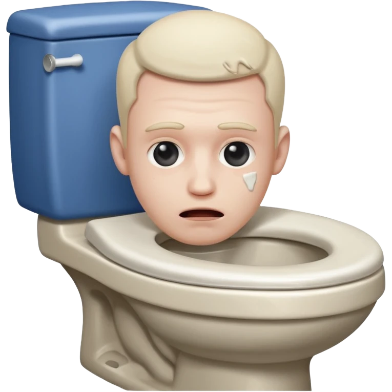 Random guys head sticking out of a toilet emoji