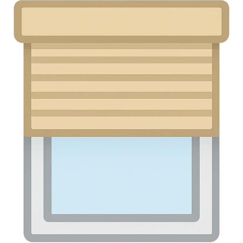 Fensterrollladen, flat color, clean, no outline emoji
