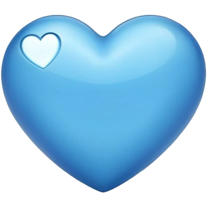 Original blue color heart  emoji