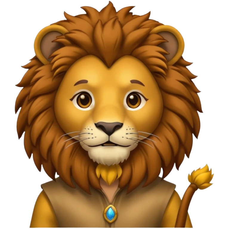 man in lion  costume  emoji