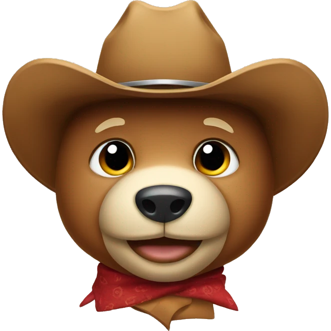 Teddy bear with a cowboy hat emoji