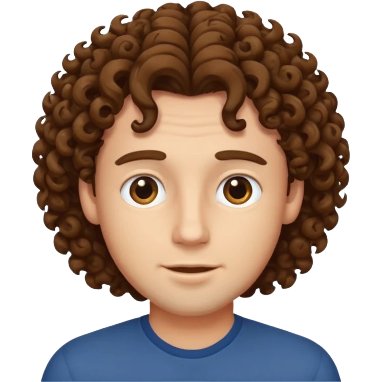 curly haired head cat man emoji