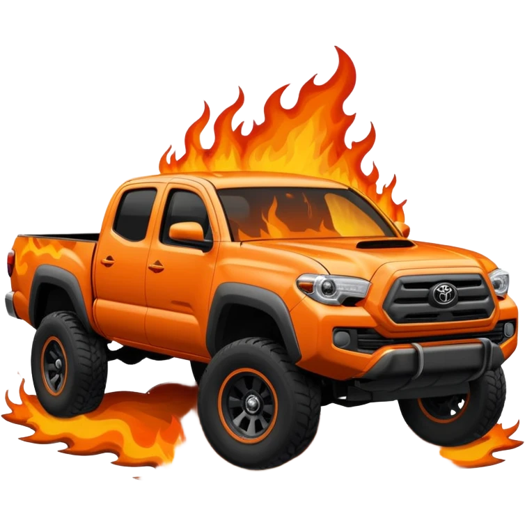toyota tacoma truck fire emoji