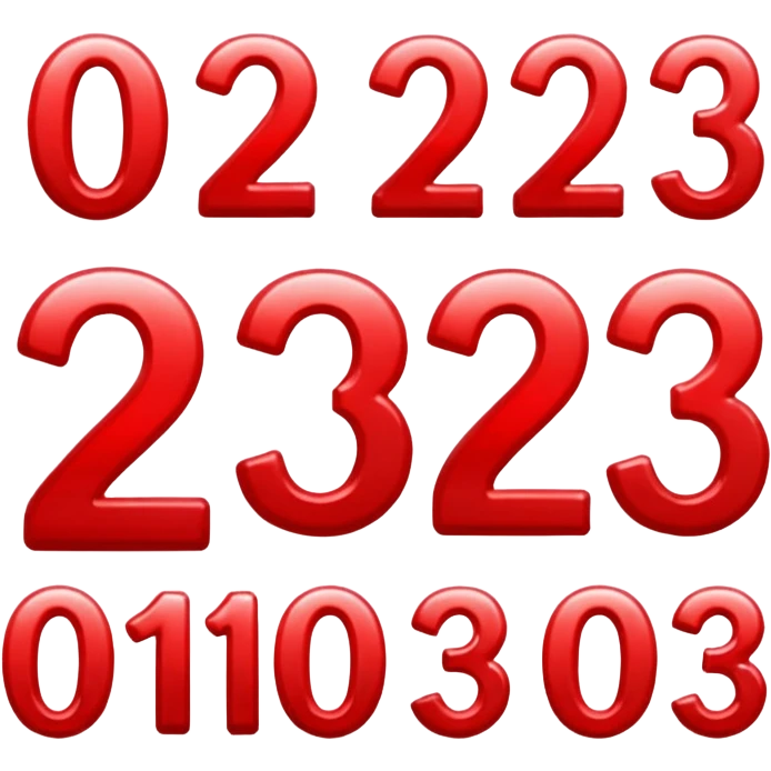 red numbers "2023" emoji