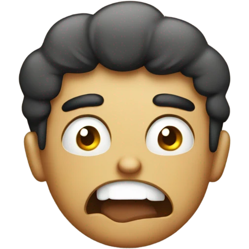 Someone super hungry getting angry they dont have food emoji