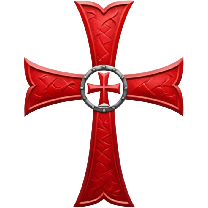the red patea cross of the knights templar emoji