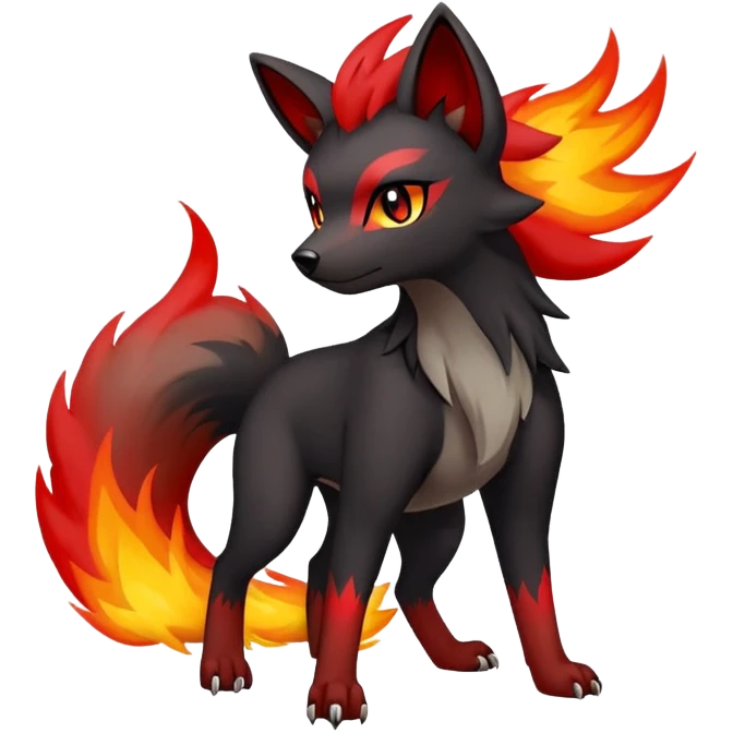 Zorua-Houndour-Fakémon-hybrid-creature (full body)  emoji