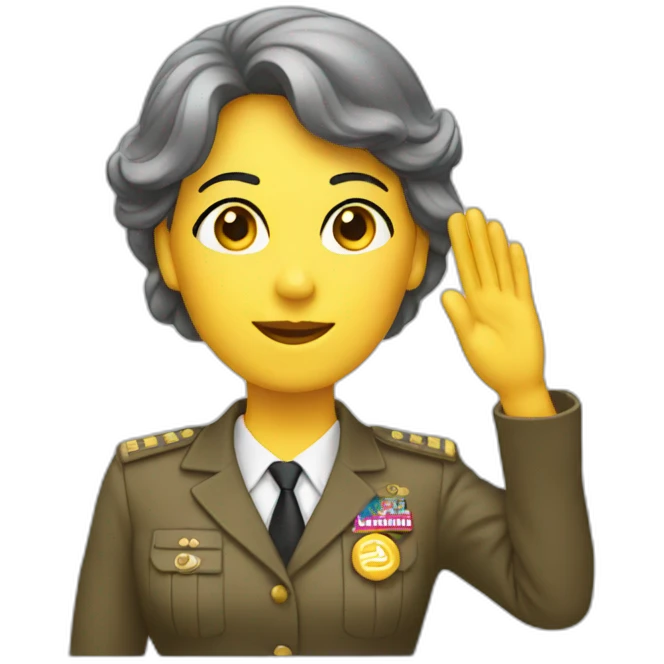 Lady saluting emoji
