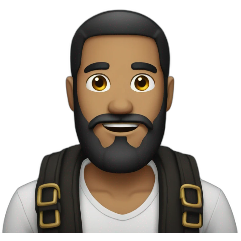 Guy black beard emoji