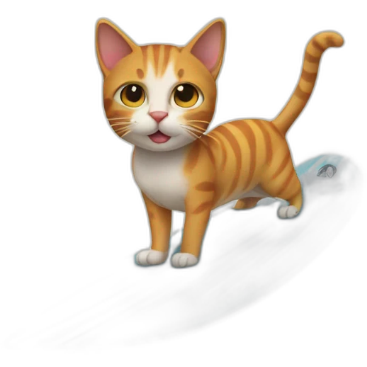 Surfing cat emoji