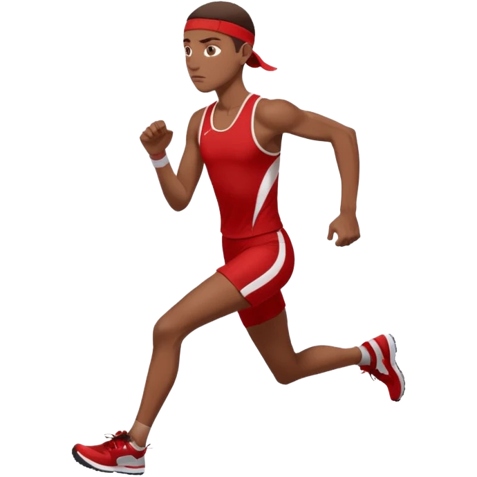 make a tall runner in red emoji