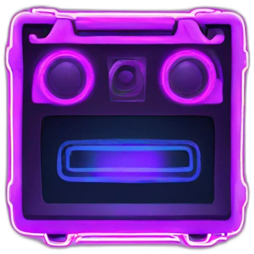 altavoz neon emoji