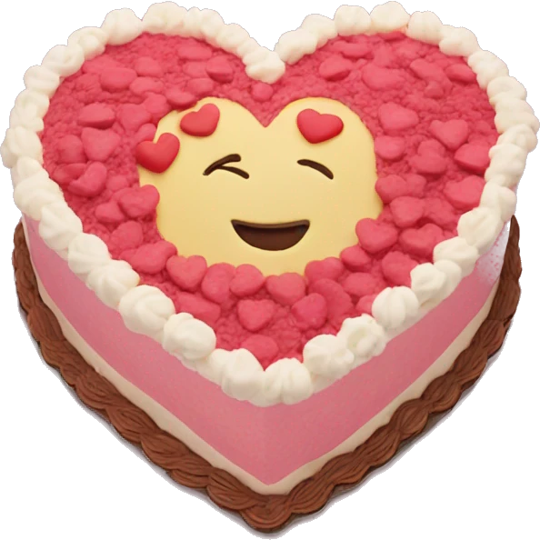 Heart cake emoji