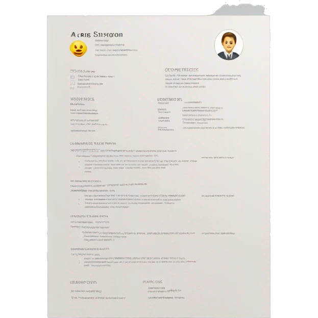 Resume paper document cv emoji