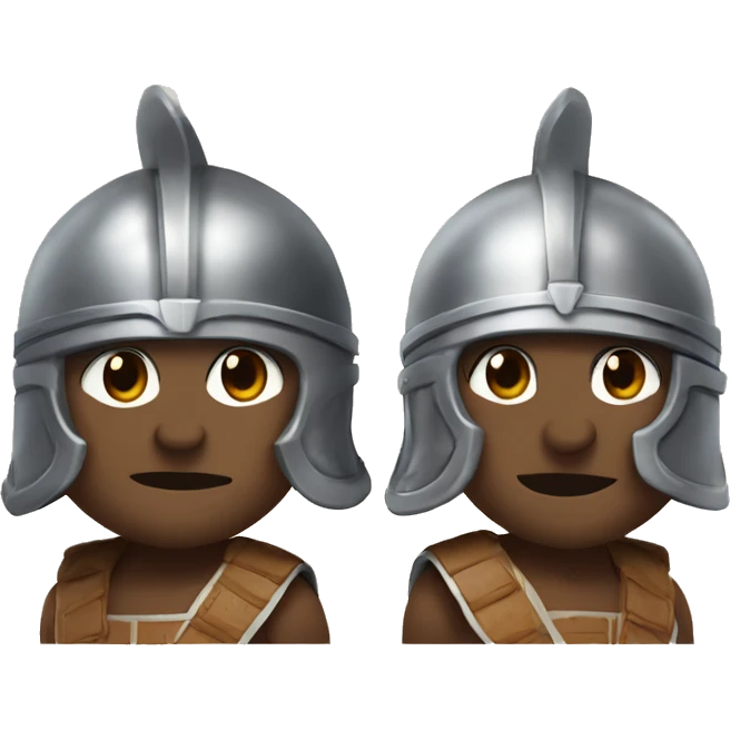 4 Gladiators wearing helmets waving emoji