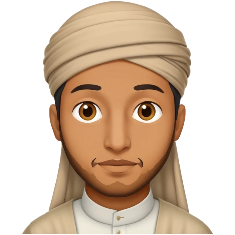 Muslim man caramel skin emoji