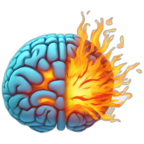 Brain on fire emoji