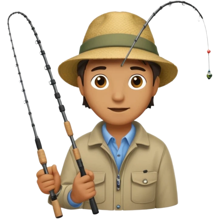 man casting a fishing rod emoji