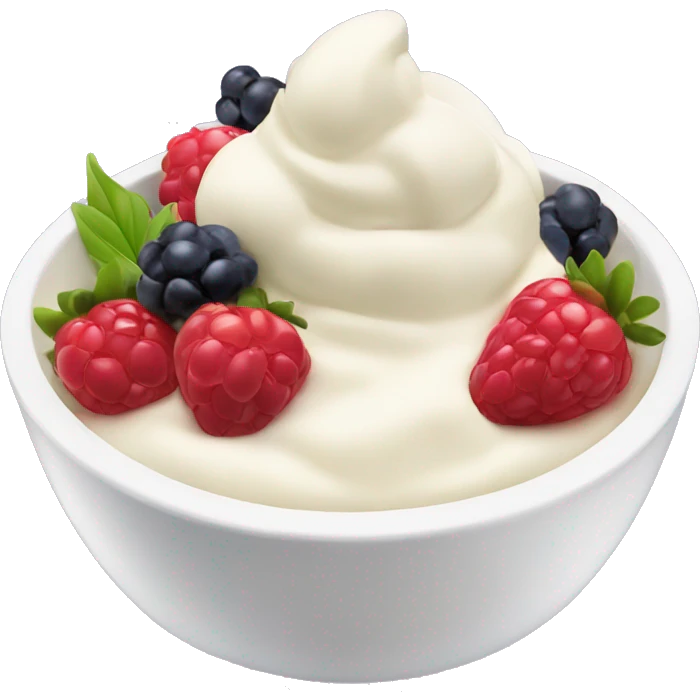 Yougurt bowl with berries on top emoji