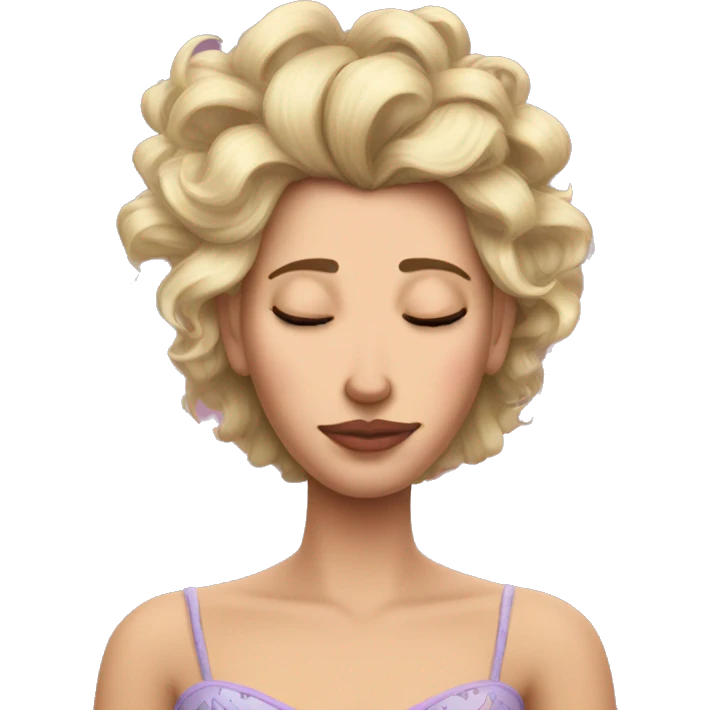sleeping beauty but with crazy bed head emoji