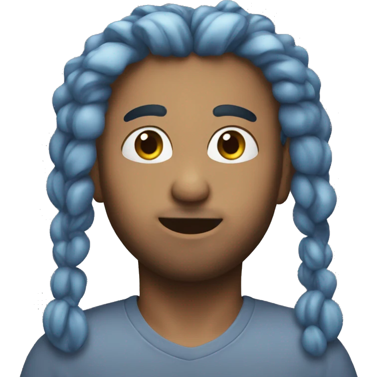 One blue do emoji