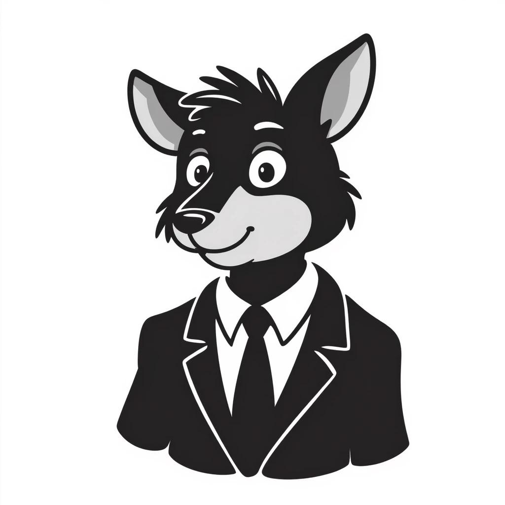 retro 1950s anthropomorphised animal head emoji