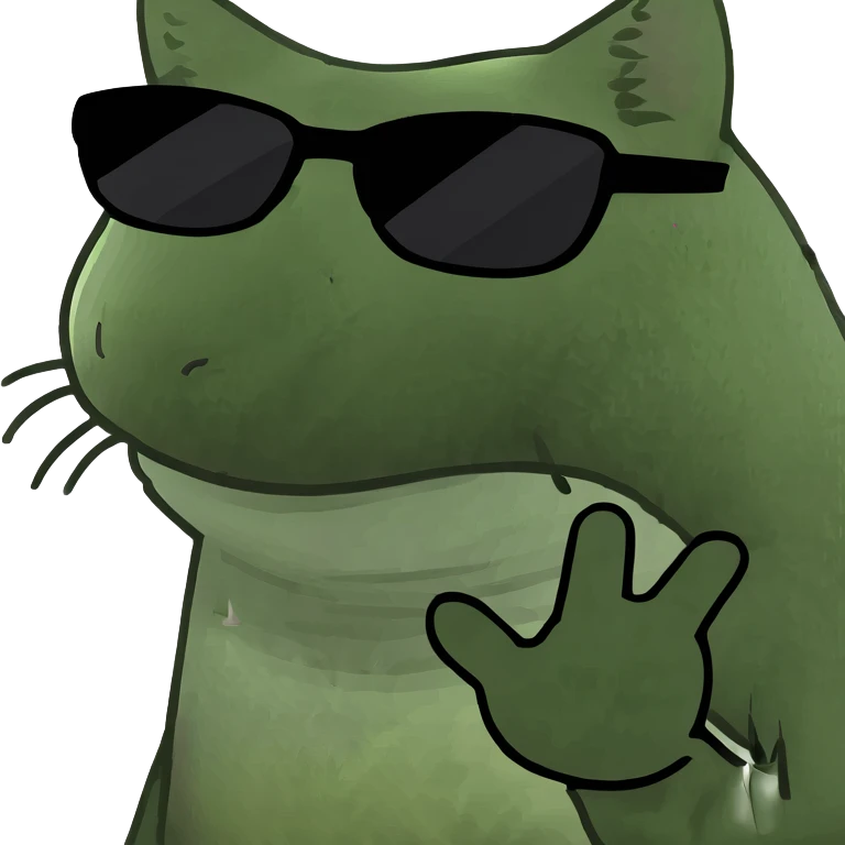 Cat with sunglasses emoji
