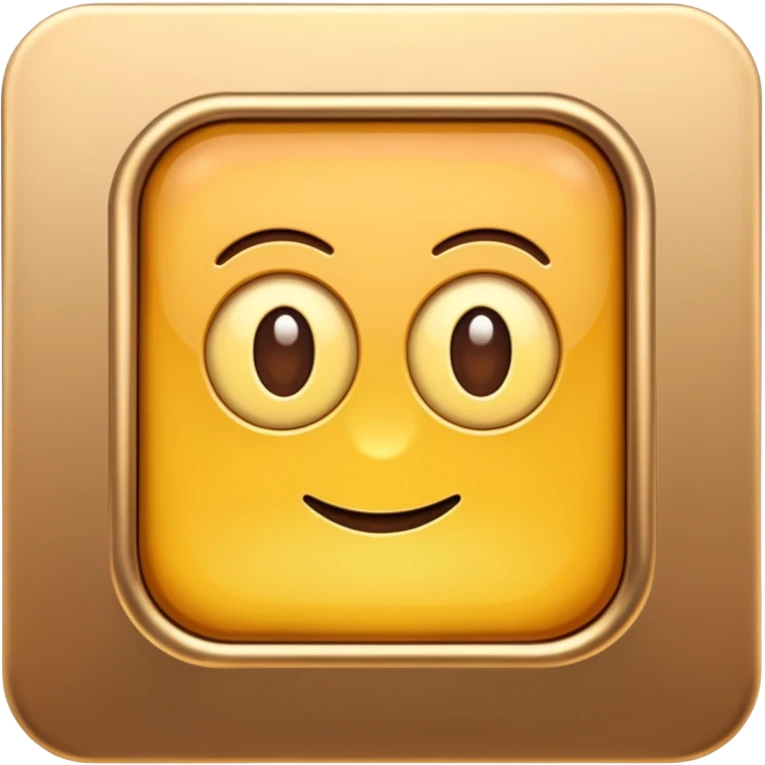 3D Brown golden apps and digital tools emoji
