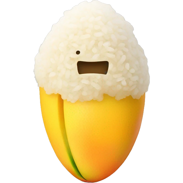 Mango sticky rice emoji